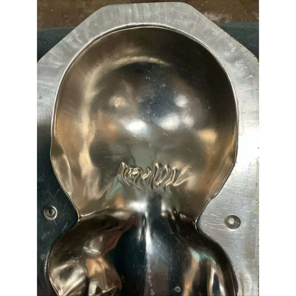Antique Large Kewpie Chocolate Mold Tin Candy Mold #194 w/ Original Clips